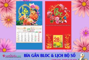 Bìa Lò Xo Giữa Bế Nổi Gắn Bloc - Lịch Bộ Số 13 Tờ