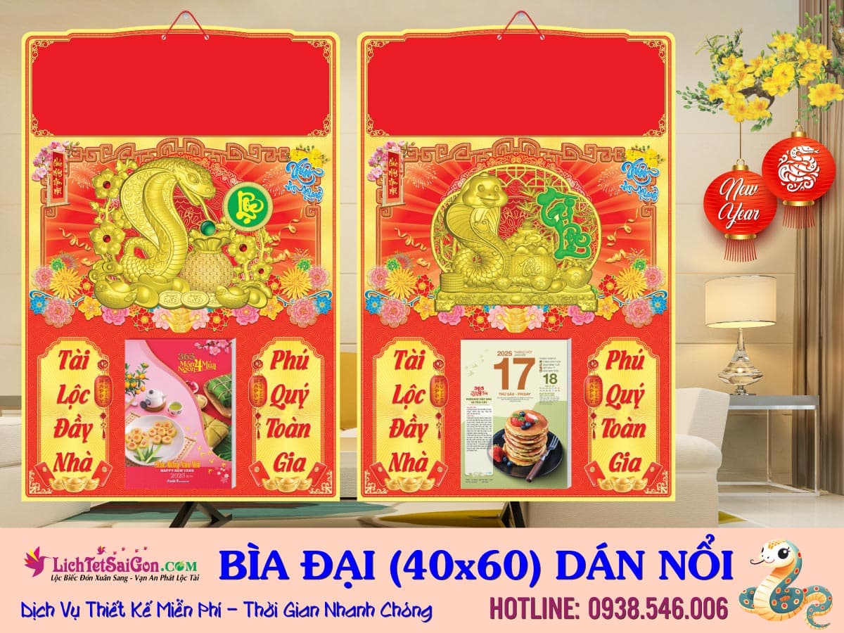 Bìa Đại (40x60cm) Dán Nổi Gắn Bloc 2025