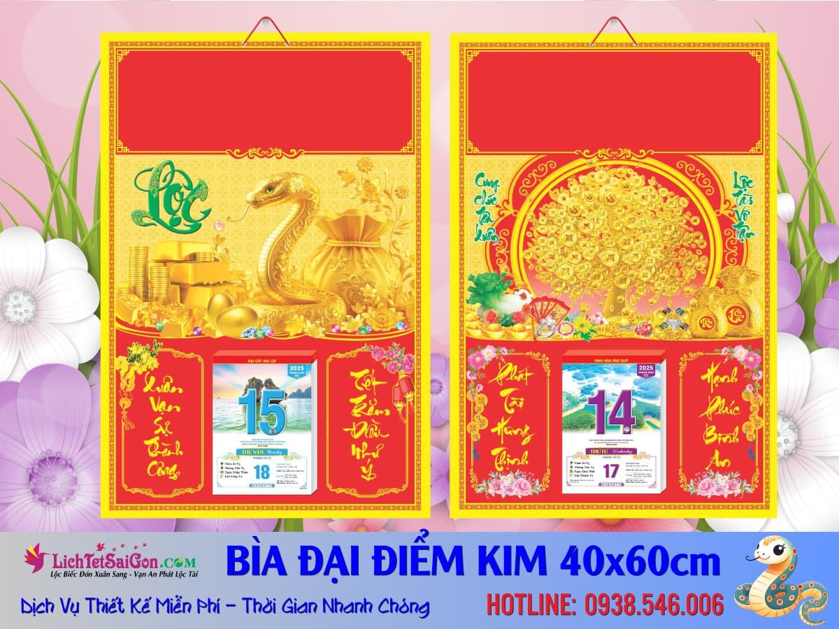 Bìa Đại (40x60cm) Điểm Kim Gắn Bloc 2025