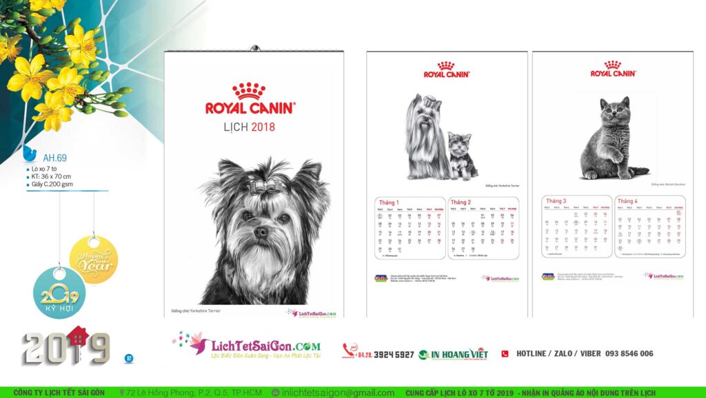 Lich lo xo 7 to 2018 royal canin 1 2 3 1024x578 - Thiết kế in Lịch tết độc quyền 2025, in lịch độc quyền 2025 trong và ngoài nước