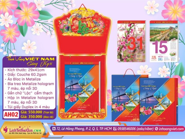 Bloc Cực Đại (29x41cm) | MS: AH02 - Thịnh Vượng Việt Nam Sáng Ngời